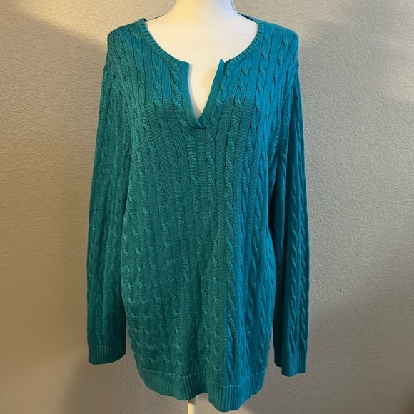 Lauren Ralph Lauren sz 2x Turquoise - Picture 1 of 6